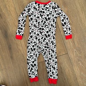 Disney Mickey Mouse pajamas. Size 3 T. Color black, red and white.